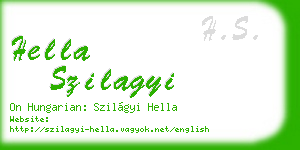 hella szilagyi business card